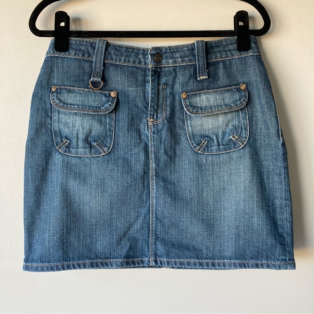 Vintage Polo Ralph Lauren Polly Denim Jean Mini Skirt Y2K Women's 8‎